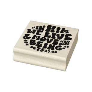 Handschrift 17:28 Bibel Verse Typografie Gummistempel