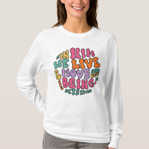 Handschrift 17:28 Handschrift farbenfrohe Typograf T-Shirt