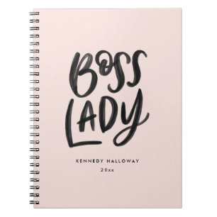 Handschrift Boss Lady Spiral Notebook Notizblock