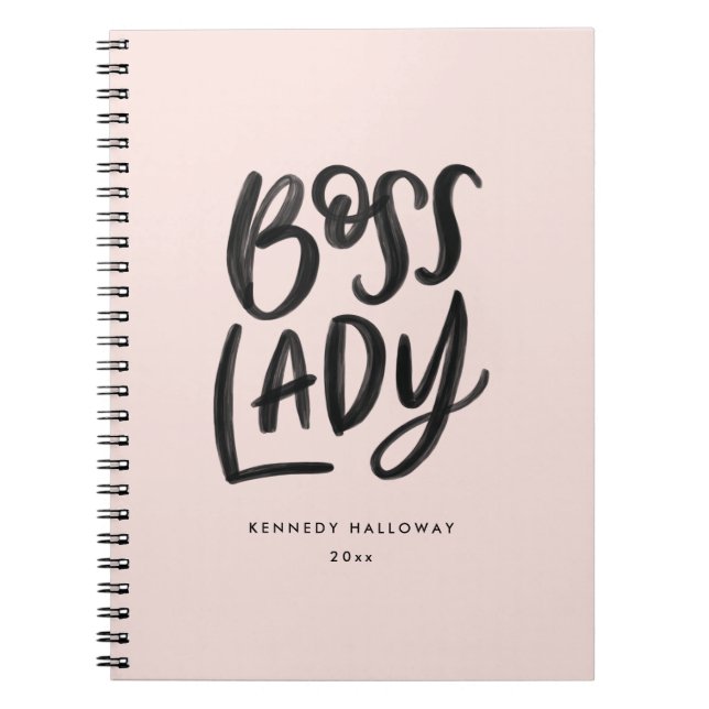 Handschrift Boss Lady Spiral Notebook Notizblock (Vorderseite)