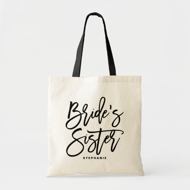 Handschrift Brides's Sister Custom Tote Bag Tragetasche (Vorne)