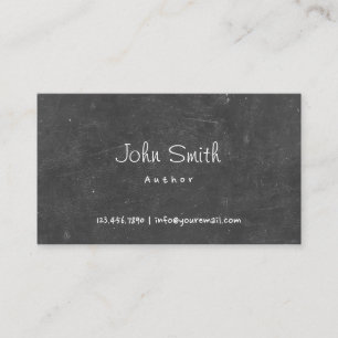 Handschrift Chalkboard Author Business Card Visitenkarte