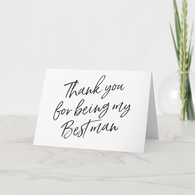 Handschrift "Danke, dass du mein Trauzeuge bist" Dankeskarte (Vorderseite)