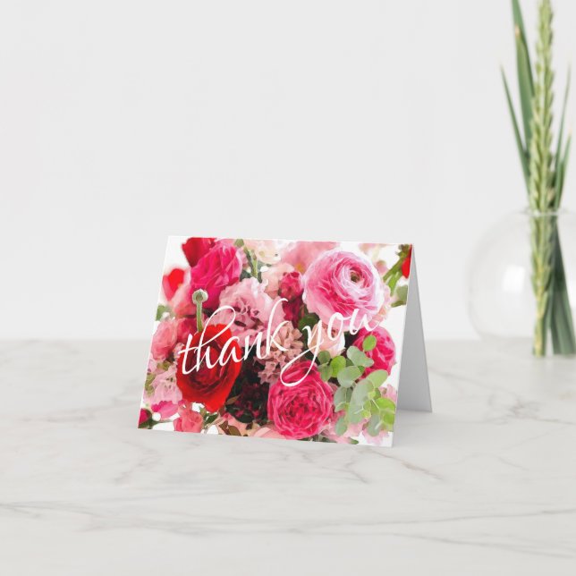 Handschrift Dankeschön Vorlage für Aquarellfarben- (Vorderseite)