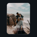 Handschrift Foto Save the Date Magnet<br><div class="desc">Vollständiges Foto-Design mit Handschrift fühlen sich Save the Date Karte perfekt,  um Ihre Freunde und Familie zu schicken.</div>