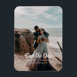 Handschrift Foto Save the Date Magnet<br><div class="desc">Vollständiges Foto-Design mit Handschrift fühlen sich Save the Date Karte perfekt,  um Ihre Freunde und Familie zu schicken.</div>