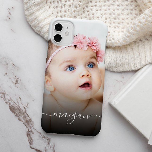 Handschrift für personalisiertes Baby-Foto Case-Mate iPhone Hülle (Von Creator hochgeladen)