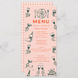 Handschrift Hand gezeichnetes Retro-Hochzeitmenü Menükarte<br><div class="desc">Handwriting Typografy Retro Wedding Menu</div>
