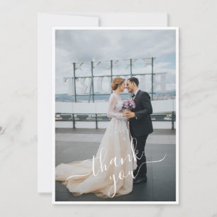 Handschrift hinzufügen 2 Foto Hochzeit Dankeskarte