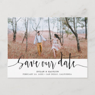 Handschrift Hochzeit Rette unsere Datumspostkart Ankündigungspostkarte
