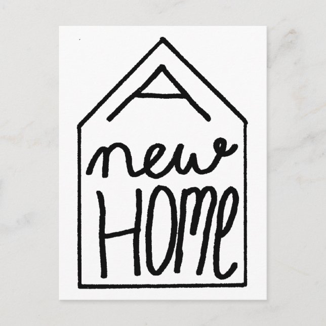 Handschrift Neue Adresskarte Ankündigungspostkarte (Vorderseite)