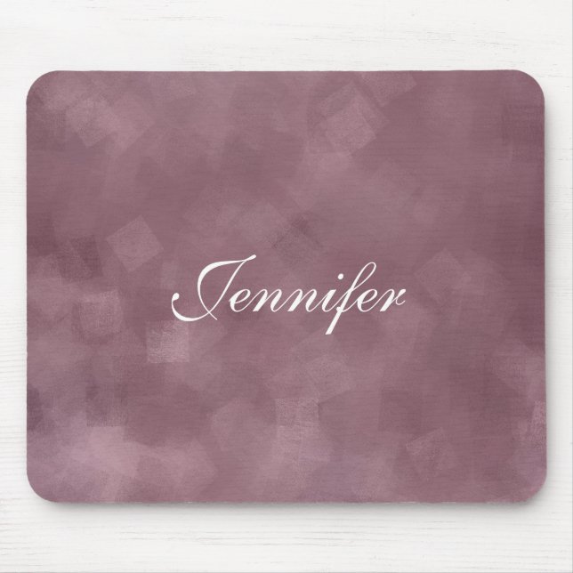 Handschrift Rose Gold Color Trendy Moderne Vorlage Mousepad (Vorne)
