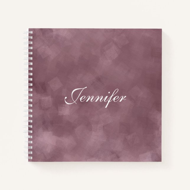 Handschrift Rose Gold Color Trendy Moderne Vorlage Notizbuch (Vorderseite)