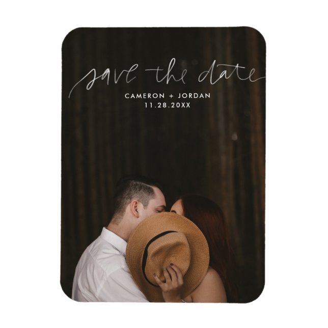 Handschrift Save the Date Flexi Magnet (Vertikal)
