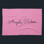 Handschrift Schlicht einfach rosa Beruflich modern Geschirrtuch<br><div class="desc">Diese Vorlage kann an alle beruflichen Beruf angepasst werden.</div>