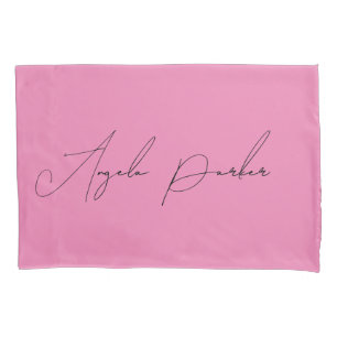Handschrift Schlicht Einfach rosa Beruflicher Name Kissenbezug