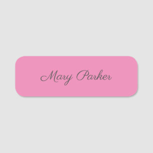 Handschrift Schlicht Einfach rosa Beruflicher Name Namensschild