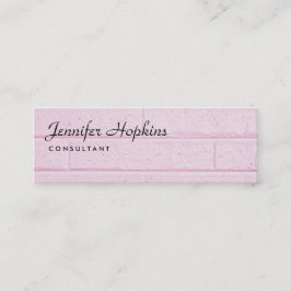 Handschrift Schlicht rosa Wand Moderne Slim Femini Mini Visitenkarte