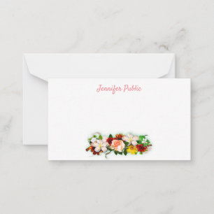 Handschrift Skript Elegante Farben Wasserfarbe Mitteilungskarte