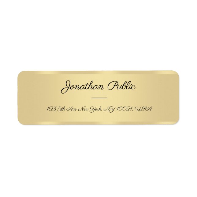 Handschrift-Skripttext Faux-Gold-Vorlage Elegant (Vorne)