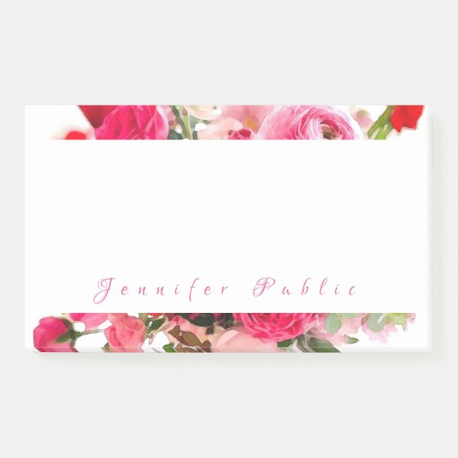 Handschrift Text Name Farbe Farbe Farbe Blumenvorl Post-it Klebezettel (Vorderseite)