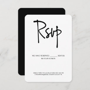 Handschrift UAWG Reservierte Sitzplätze elektronis RSVP Karte