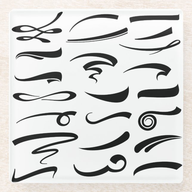 Handschrift unterstreicht den Untersetzer (Vorderseite)