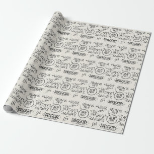 Handschrift: Vintages Doodle-Set. Geschenkpapier