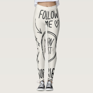 Handschrift: Vintages Doodle-Set. Leggings