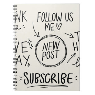 Handschrift: Vintages Doodle-Set. Notizblock
