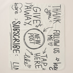 Handschrift: Vintages Doodle-Set. Sherpadecke