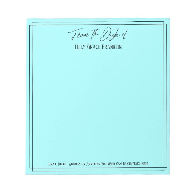 Handschrift vom Schreibtisch aus einfaches Licht i Notizblock (Vorderseite)