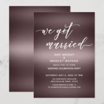 Handschrift Wir Got Verheiratet über Rose Gold