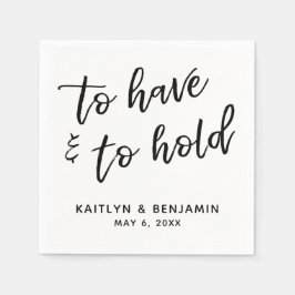 Handschriften, um Schwarz-weiß zu bleiben und zu h Serviette