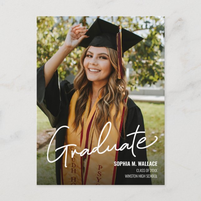 Handschriftenarbeit für kundenspezifische Fotos Ankündigungspostkarte (Vorderseite)