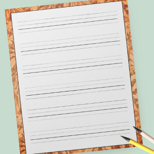 Handschriftenblätter Herbstliche Orange-Blätter Notizblock