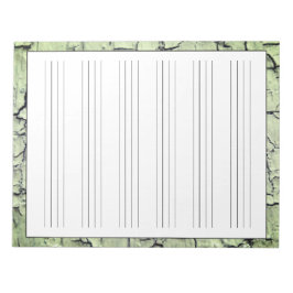 Handschriftenblätter Rustikale Seiten Grün Notizblock