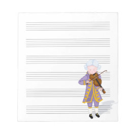 Handschriftenpapier für Mozart-Geige Notizblock