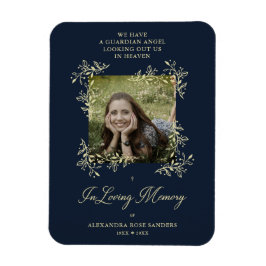 Handschriftlich Chic Verschnörkelt Navy Hochzeit G Magnet