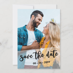 Handschriftlich gestaltete 2-Foto-Transluzenz-Über Save The Date