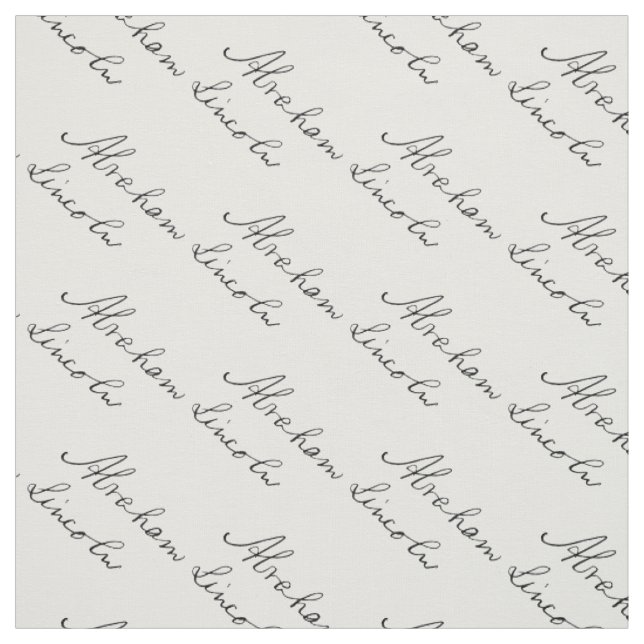 Handschrifts-Unterzeichnung Präsidenten-Abraham Stoff (Muster)