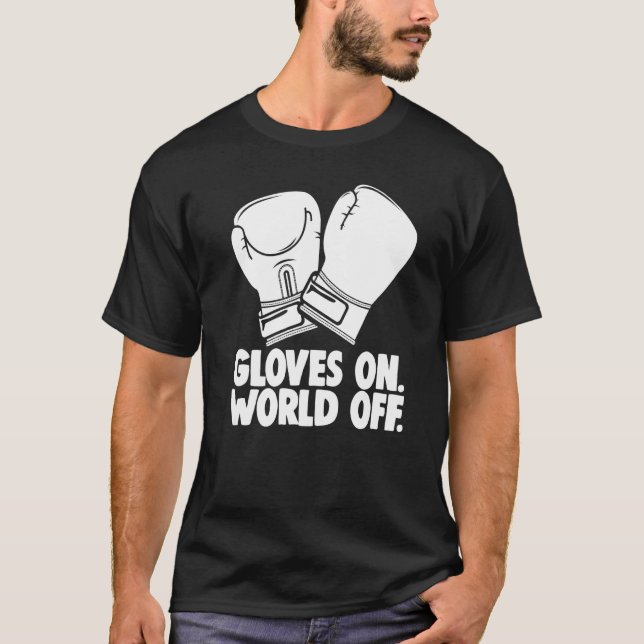 "Handschuh auf der Welt des Boxens von Frauen" - L T-Shirt (Vorderseite)