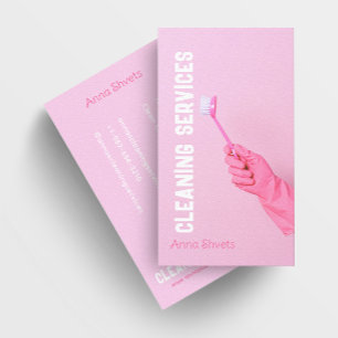 Handschuh mit Pinselreinigungsdiensten Visitenkarte