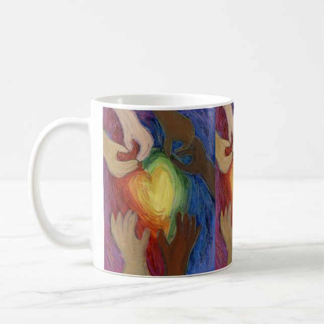 Handschuhe & Herz Diversity Liebe Art Custom Kaffe Kaffeetasse (Links)