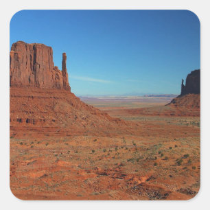 Handschuhe in Death- Valleyaufklebern Quadratischer Aufkleber