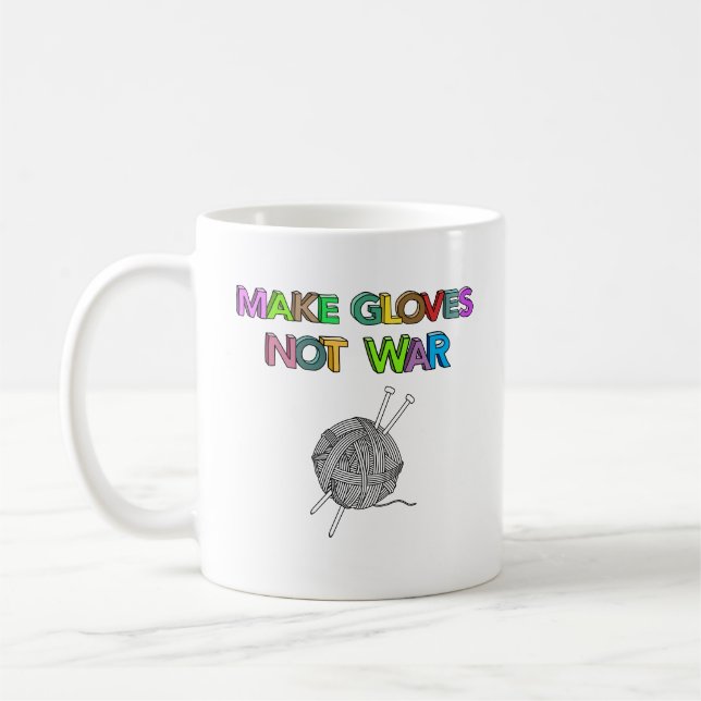 Handschuhe statt Krieg Kaffeetasse (Links)