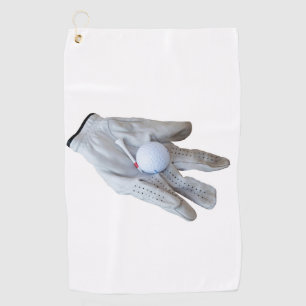 Handschuhe und ein Golfball Design Best Golf Handt Golfhandtuch