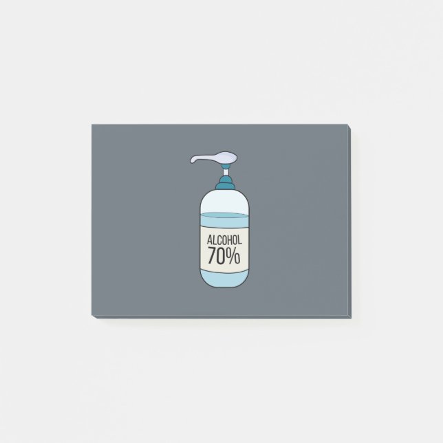 Handseilgel mit 70% Alkohol Post-it Klebezettel (Vorderseite)