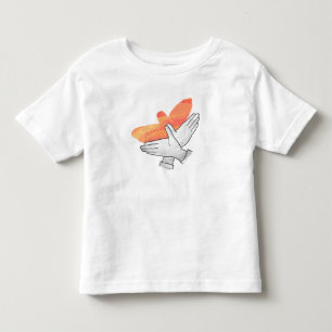 Handsilhouette Adler Orange Kleinkind T-shirt