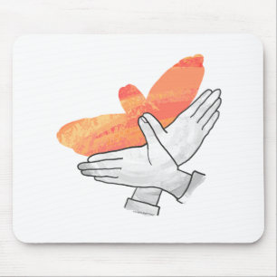 Handsilhouette Adler Orange Mousepad